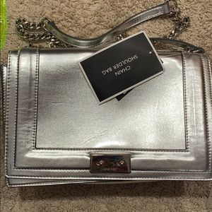 Nine West silver shoulder bag BRAND NEW